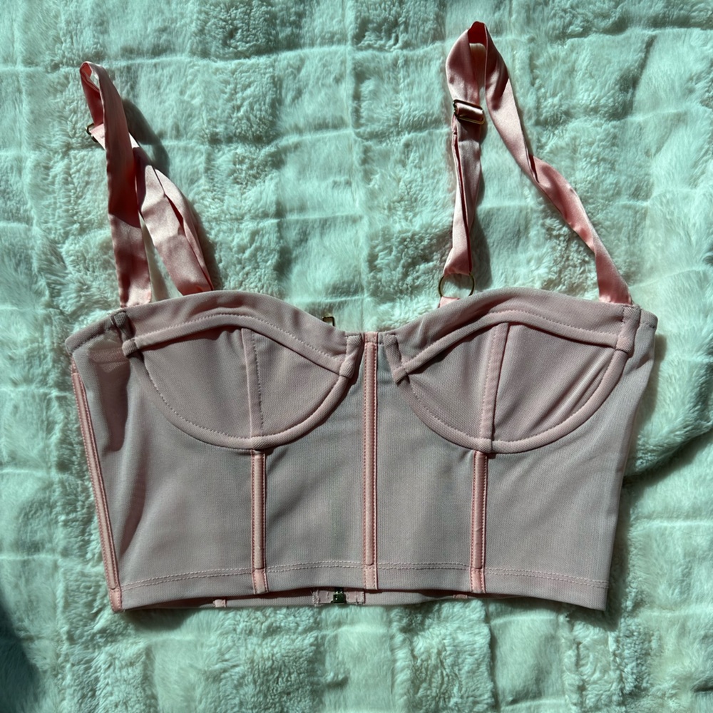 White Fox Pink Corset